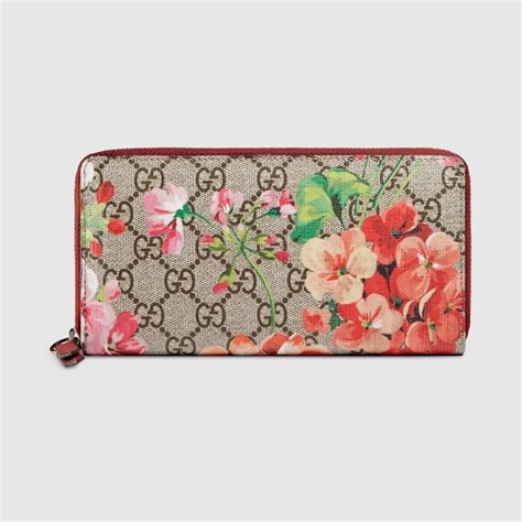 gucci small wallet blooms|Gucci zippy wallet.